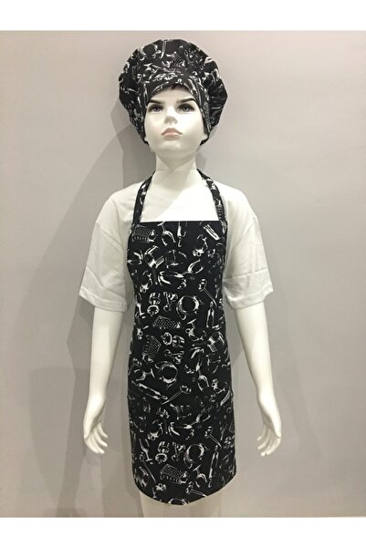 ADALILAR İŞ ELBİSELERİ Дитячий кухарський костюм з підвісною кухонною фартухо...