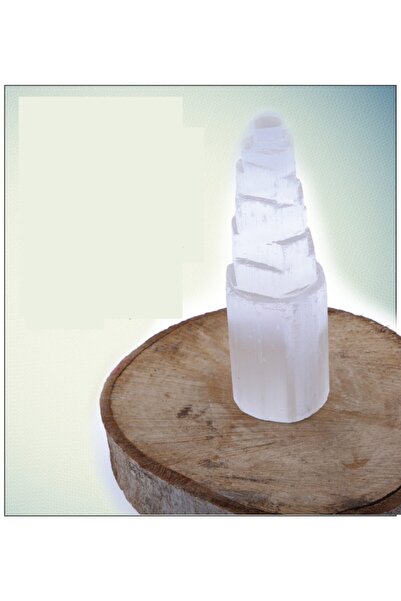 OSMANLI DEĞERLİ TAŞ Sertifikalı Selenit Taşı Kule