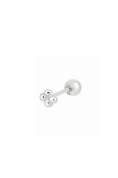 Erer Gümüş Women's Silver Tiny Bulk Tragus Cartilage Piercing Single Earrings