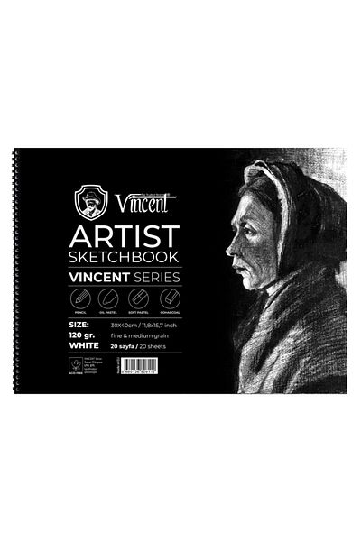 Vincent Vincent Artist Sketchbook - 120g, 30x40cm, 20 Sheet Sketchbook