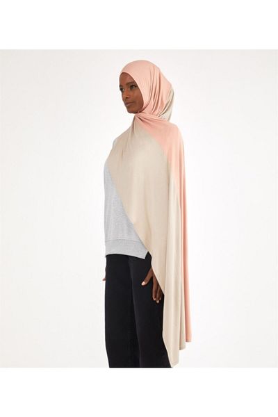 Differenza Two Color Shawl Nude\Light Mink