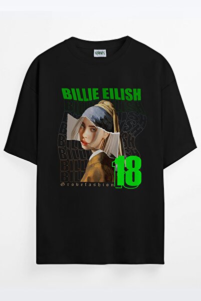 Grove Fashion تي شيرت بيلي إيليش مطبوع للجنسين مقاس كبير