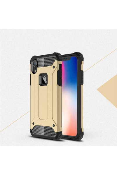 noktaks Apple iPhone Xr 6.1 - Case Double Layer Protective Tank Case
