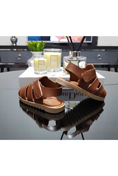 Elma Çocuk Unisex Kahverengi Sandalet