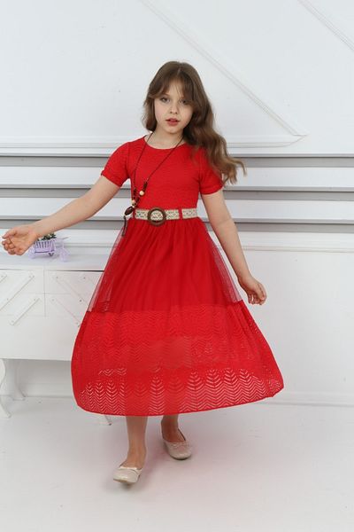 şımarık kids Lace, Middle Tulle Necklace Dress