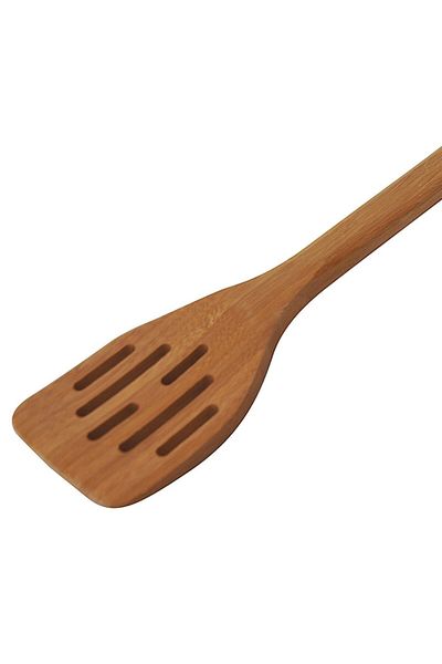 Bambum Capretta Long Corrugated Bamboo Spatula - Serving Spatula 40 Cm