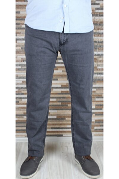 Bilgiçler Erkek Kılasik Kesim Kot Pantolon Açık Gri