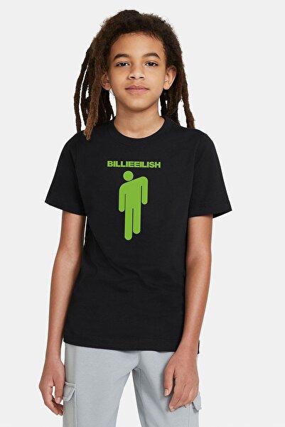 QIVI Billie Eilish Štampano Unisex dečija crna majica