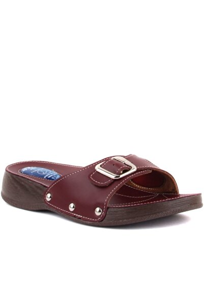 Siyo Comfort Δερμάτινη Ανατομική Σόλα Παντόφλες Τακουνιού Spur