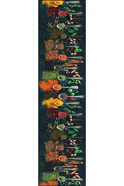 RugViva Kaymaz Taban Makinede Yıkanabilir Mutfak Halısı Mt033 Kesme Rulo Yolluk Ar561
