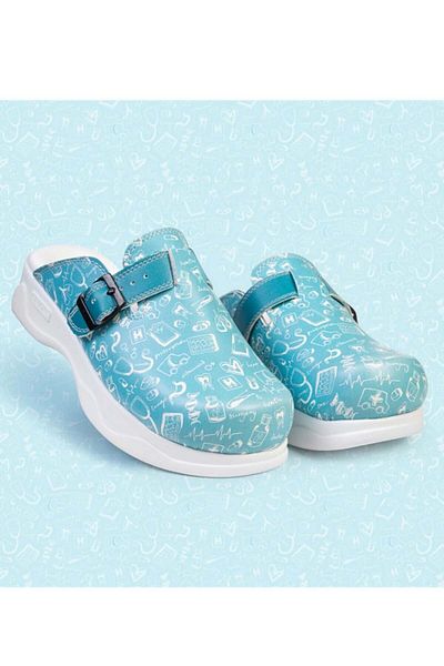 Sabomar Manner Hospital Patterned Sabo Slippers - Blue