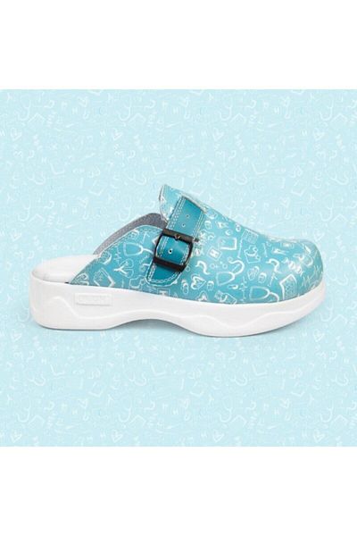Sabomar Manner Hospital Patterned Sabo Slippers - Blue
