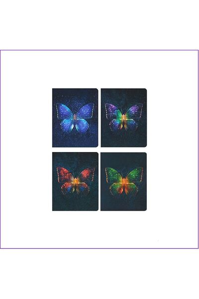 KESKİN COLOR 13x16,5 Cm 80 Yp. Caiet cu fluturi în dungi