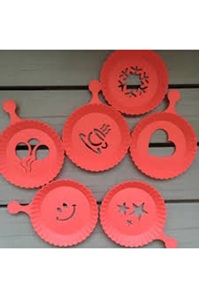 Can Can Store 4 Pieces of Coffee Color Motif Decoration Apparatus