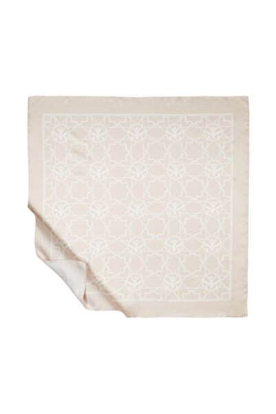 ipekevi Eșarfă de mătase Tivil cu monogramă Seljuk în aer liber