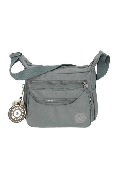 ABREM BUTİK Gri Klinkır Paraşüt Kumaş Çapraz Çanta