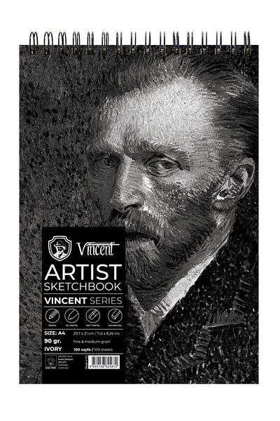 Vincent Vıncent Artıst Sketchbook Ivory 90gr A4 100 Sheets Sketchbook