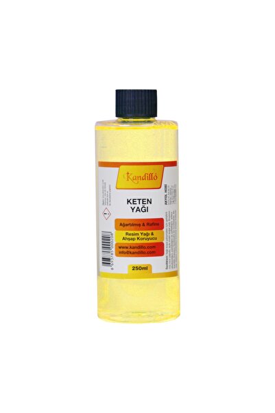 Kandillo Ağartılmış Keten Yağı 250 Ml. Rafine Resim Yağı