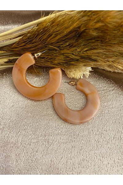 Markiz Takı Yavruağzı Design Earrings Width 4 Cm Ring Thickness 1 Cm