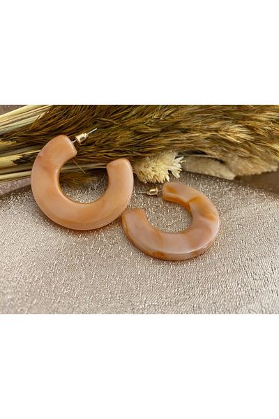 Markiz Takı Yavruağzı Design Earrings Width 4 Cm Ring Thickness 1 Cm