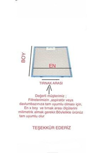 Vestel Davlumbaz Ankastre Aspiratör 26,2x25,3cm Yağ Filtresi En 26,2 Cm Boy 25,3 Cm 262x253 Mm Uyumlu