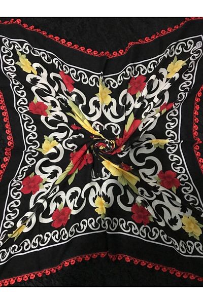 Beykan Cheesecloth Scarf Crochet Lace Handmade