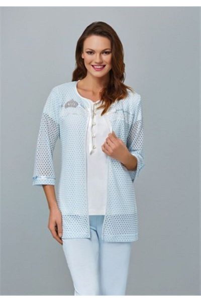 Tuba Collection Tuba Triple Pajama Set Blue -1501