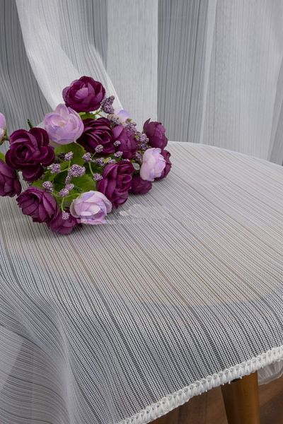 Brillant Matte Lizard Striped Tulle Medium Pleat