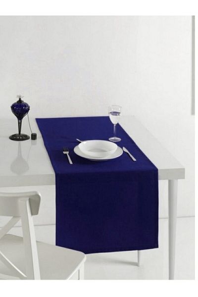 DECORTEX Διακοσμητικός δρομέας ειδικής σχεδίασης Navy Blue - 40x150 cm, Αμερικάνικο σουπλά