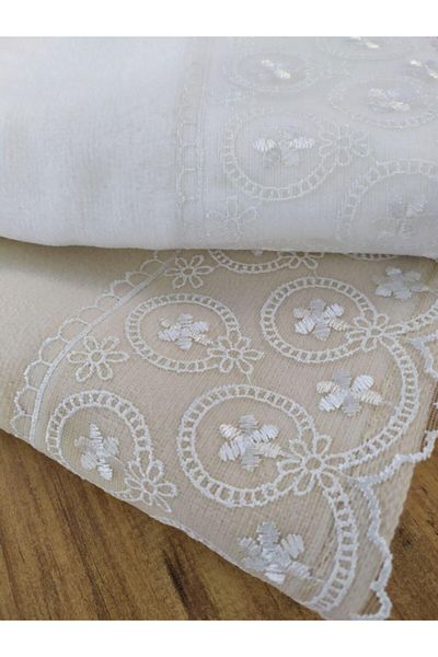 Çeyiz Bahçesi Σετ πετσετών Nergis French Laced 2 τεμαχίων 50&90