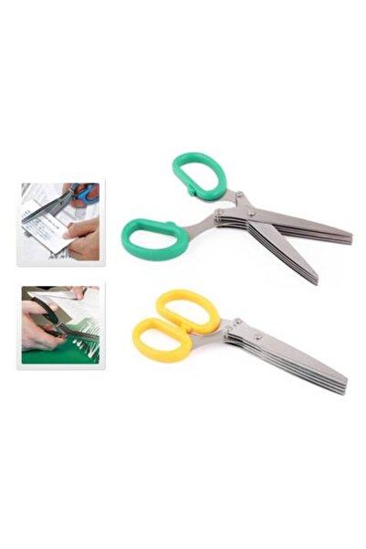 FırsatVar Multi Vegetable Chopper Scissors Parsley Onion Vegetable Slicer Chopper Steel Scissors