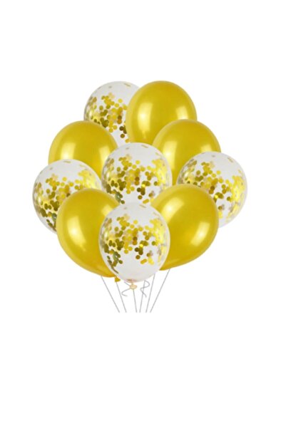Doğumgünü Marketim مجموعة بالونات النثار الذهبية