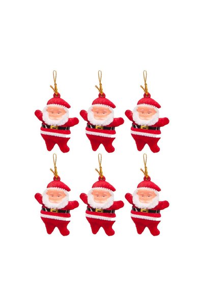 Kikajoy Christmas Pine Tree Ornament Santa Claus Set of 6