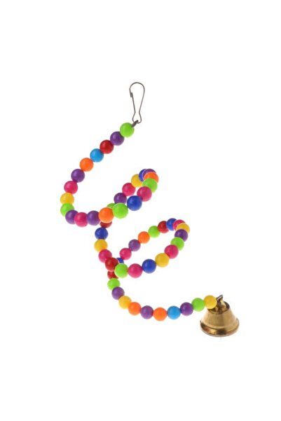 Pet Style Muhabbet Kuşları Için Zilli Helezon Oyuncak Salıncak