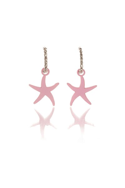 Leerybee Matte Pink Antiallergic Star Earrings