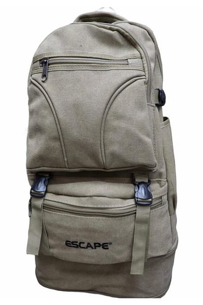 ESCAPE Σακίδιο ορειβασίας από ύφασμα από καμβά 508 Khaki Bellows
