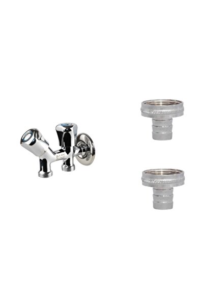 RCYAPI Çift Çıkışlı Musluk / Çamaşır Bulaşık Makine Musluğu Ve 2 Adet Hotum R...