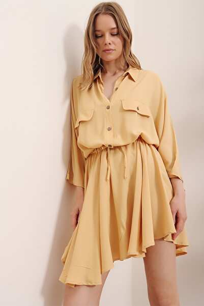 Trend Alaçatı Stili Dress - Yellow - A-line