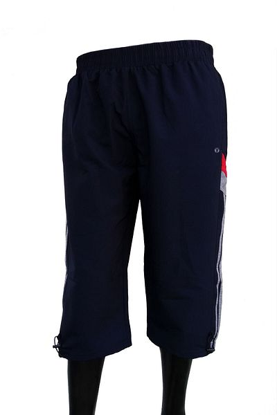 Enrico Ferry Enrico Ferry Men's Navy Blue Side Stripes Quick Drying Features Pocket Large Size Capri Edy2043