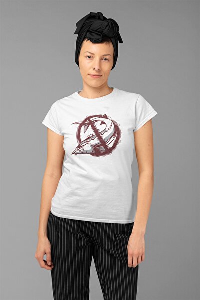 ErTaPassage Дамска тениска с принт „Бяла морска костурка“ - T4818723