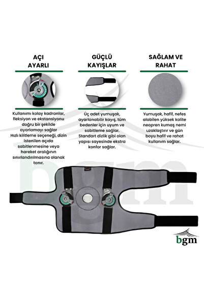 bgm Açı Ayarlı Dizlik Kısa Yüksek Kalite ve Konfor Kısa Menteşeli Dizlik