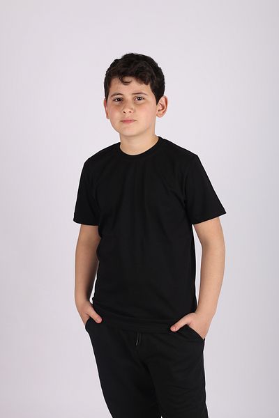 Çiggo Kids Tricou simplu de bază din bumbac și pantaloni de trening cu imprimeu Win X și combinație Capri din 3 piese