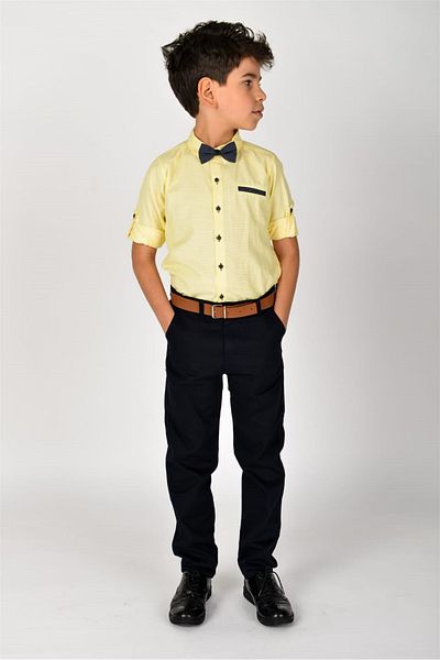 Buse&Eylül Bebe Belted Bow Tie Boy's Set