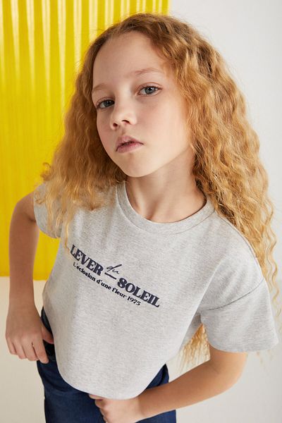 GRIMELANGE AGATE-GRM24025 100% cotton printed short sleeve T-shirt for girls Grimelange T-Shirt
