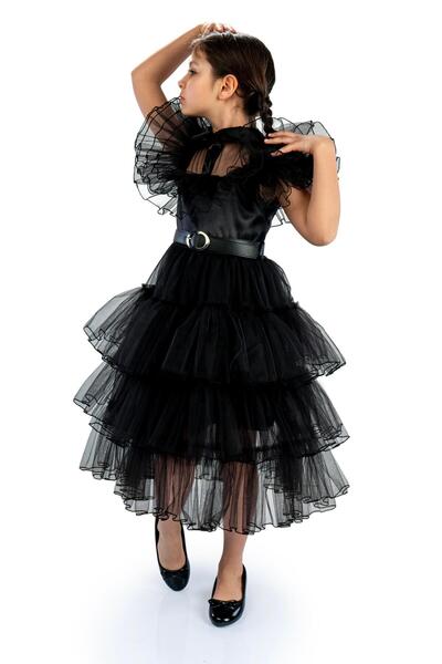 Buse&Eylül Bebe Wednesday Girl's Birthday Party Dress