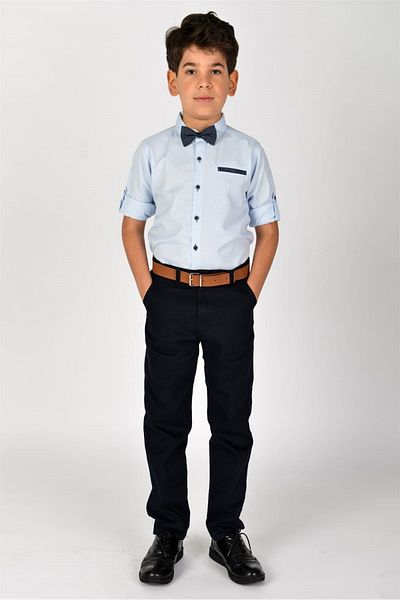 Buse&Eylül Bebe Belted Bow Tie Boy's Set