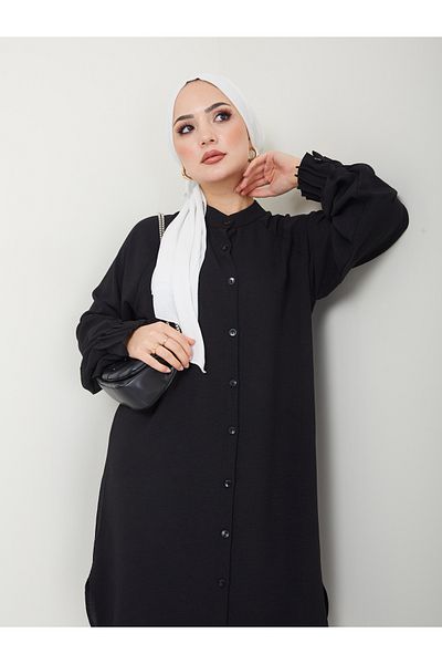 VOLT CLOTHİNG Dámská tunika Ayrobin s žebrovanou maxi délkou