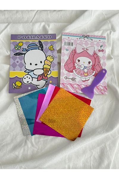 Planet Butik Diy Foil Art Prints Color Yourself Kuromi Set of 4