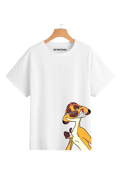 BENROMA 1 tricou este un cadou pentru achiziții de 6 și mai sus în coș - tricou pentru copii imprimat cu personaje de desene animate