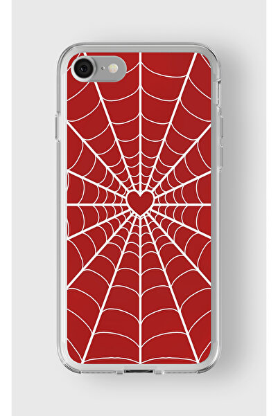 Multitronic حافظة شفافة مطبوعة بتصميم شبكة عنكبوت على شكل قلب متوافقة مع هاتف...